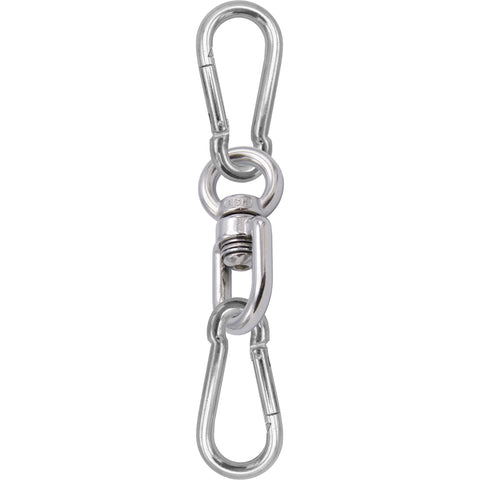 Edelstahl Drehwirbel mit zwei Karabiner
